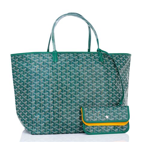 green goyard tote bag|goyard tote bag with zipper.